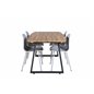 Inca Spisebord - 160/200 * 85 * H75 - Eg / Sort, Arctic Dining Chair - Grå Ben - Grå Pla stic_4