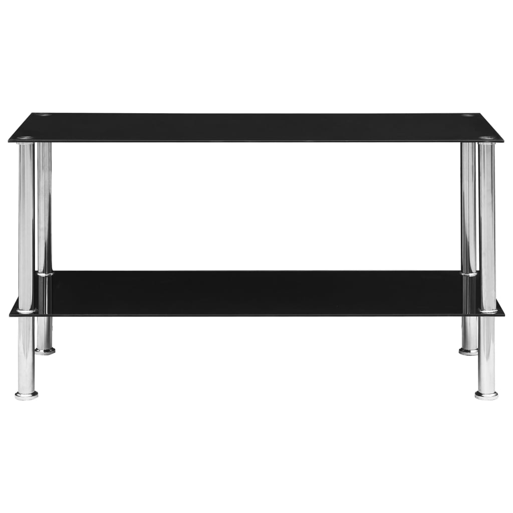  Soffbord svart 110x43x60 cm härdat glas