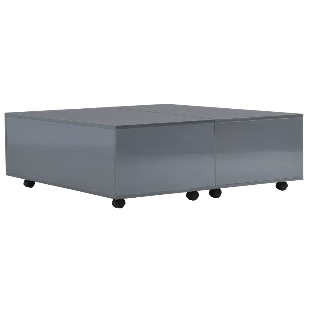  Soffbord grå högglans 100x100x35 cm