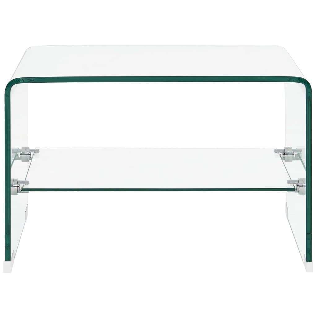 Soffbord genomskinlig 50x45x33 cm härdat glas