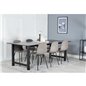 Count Dining Table - 220*100*H75 - Black / Black, Arctic Dining Chair - Black Legs - Khaki Plastic_6