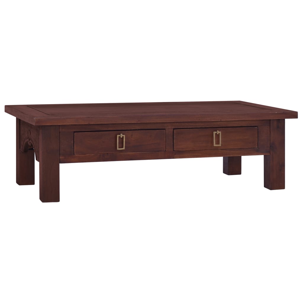  Soffbord klassisk brun 100x50x30 cm massiv mahogny