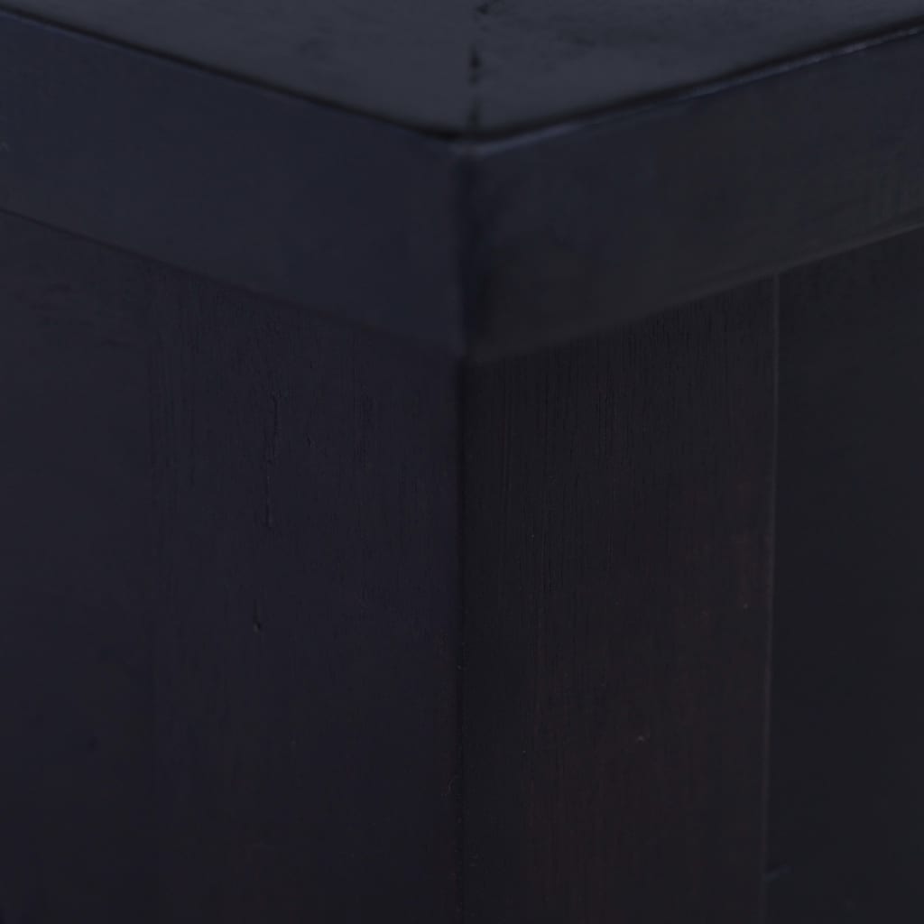  Soffbord ljus svart 100x50x30 cm massiv mahogny