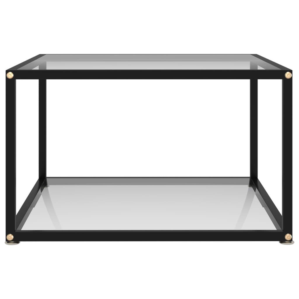  Soffbord transparent 60x60x35 cm härdat glas