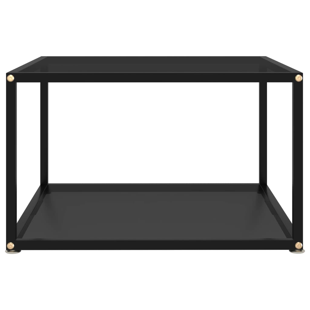  Soffbord svart 60x60x35 cm härdat glas