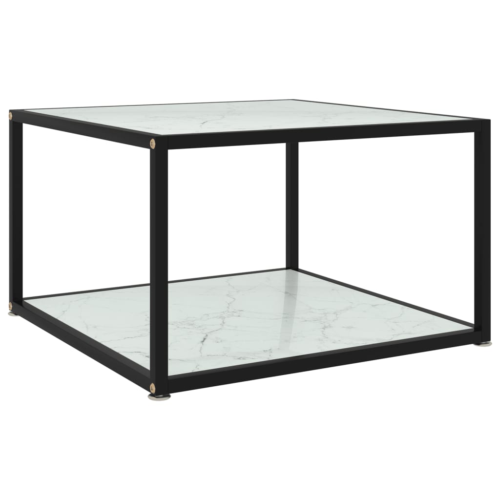  Soffbord vit 60x60x35 cm härdat glas
