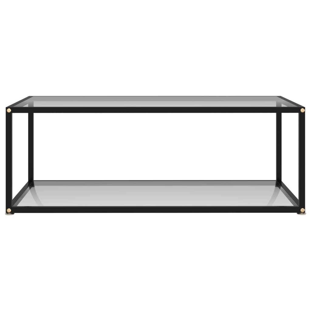  Soffbord genomskinligt 100x50x35 cm härdat glas