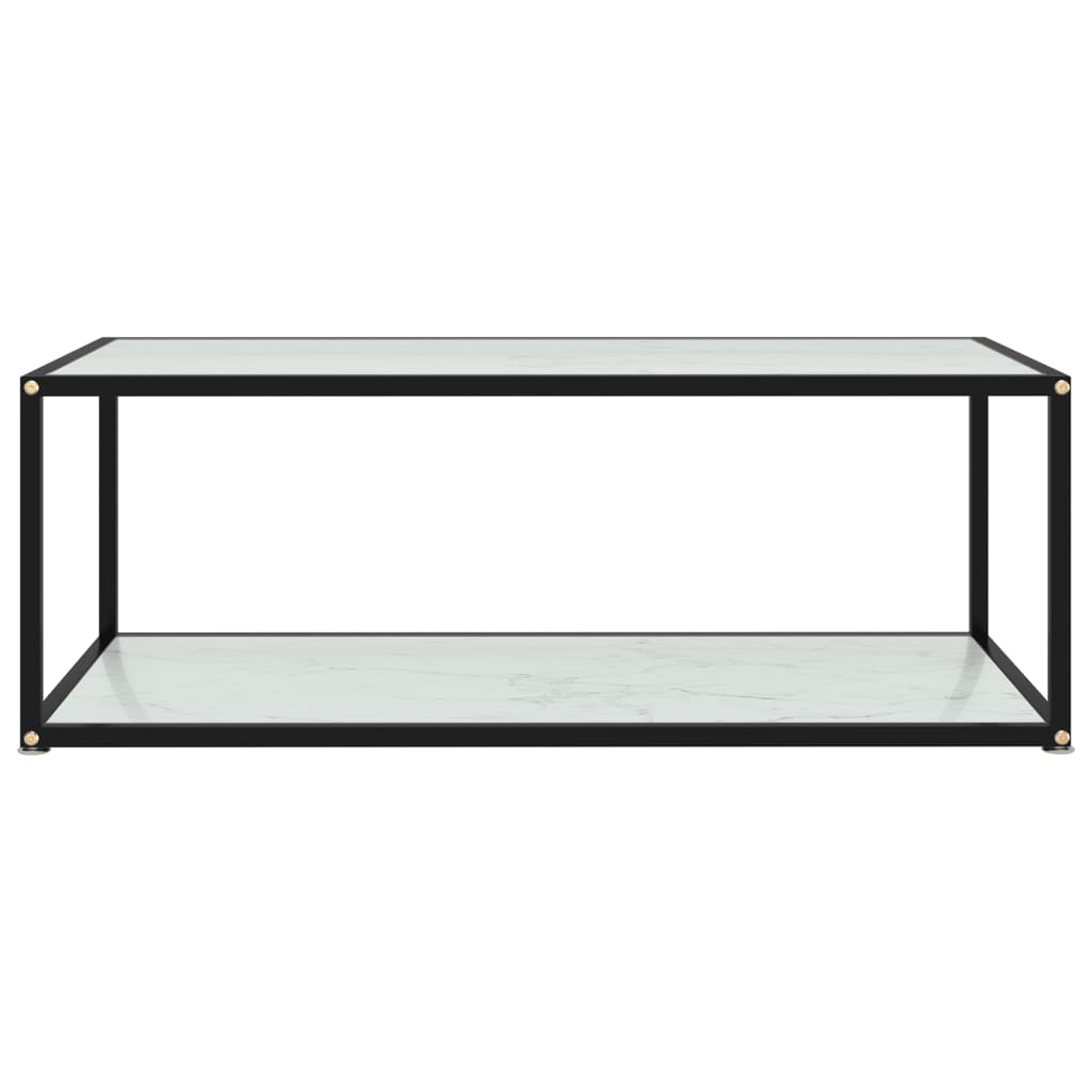  Soffbord vit 100x50x35 cm härdat glas