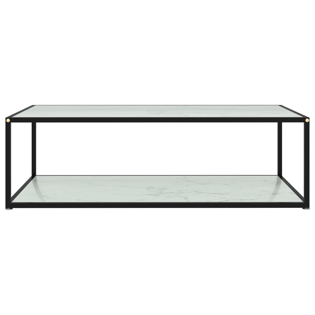  Soffbord vit 120x60x35 cm härdat glas