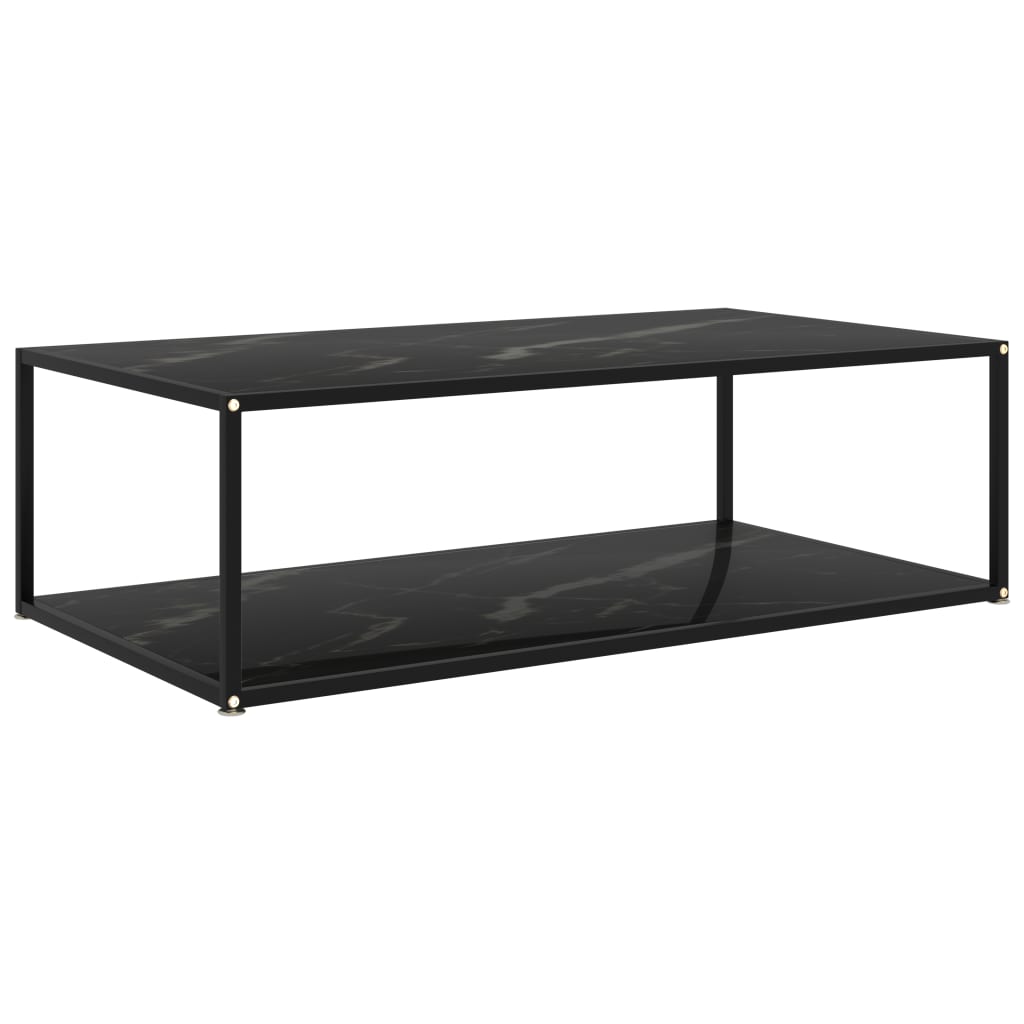  Soffbord svart 120x60x35 cm härdat glas