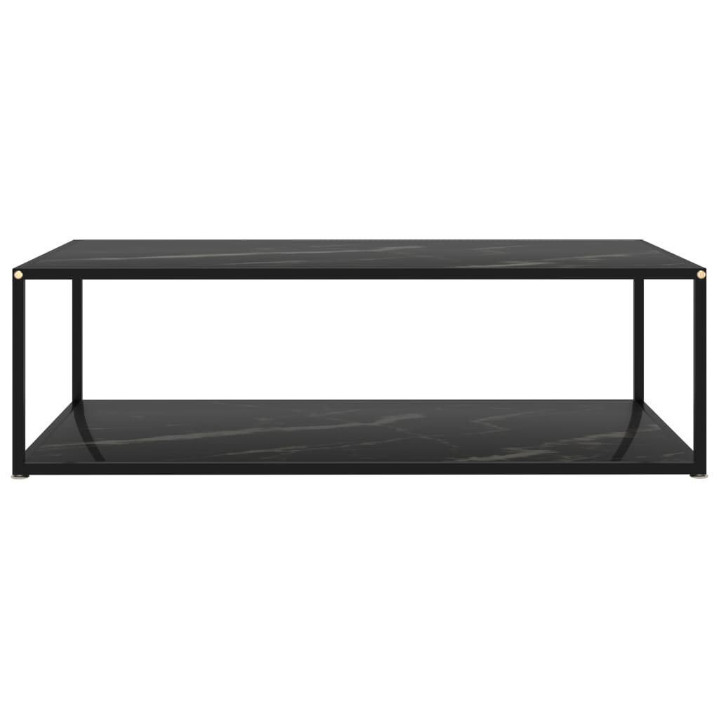  Soffbord svart 120x60x35 cm härdat glas