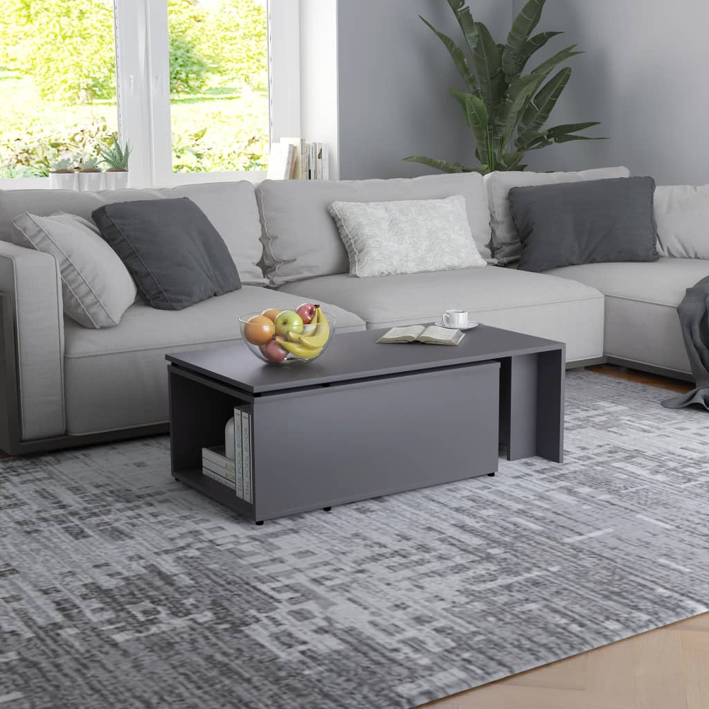  Soffbord grå 150x50x35 cm spånskiva