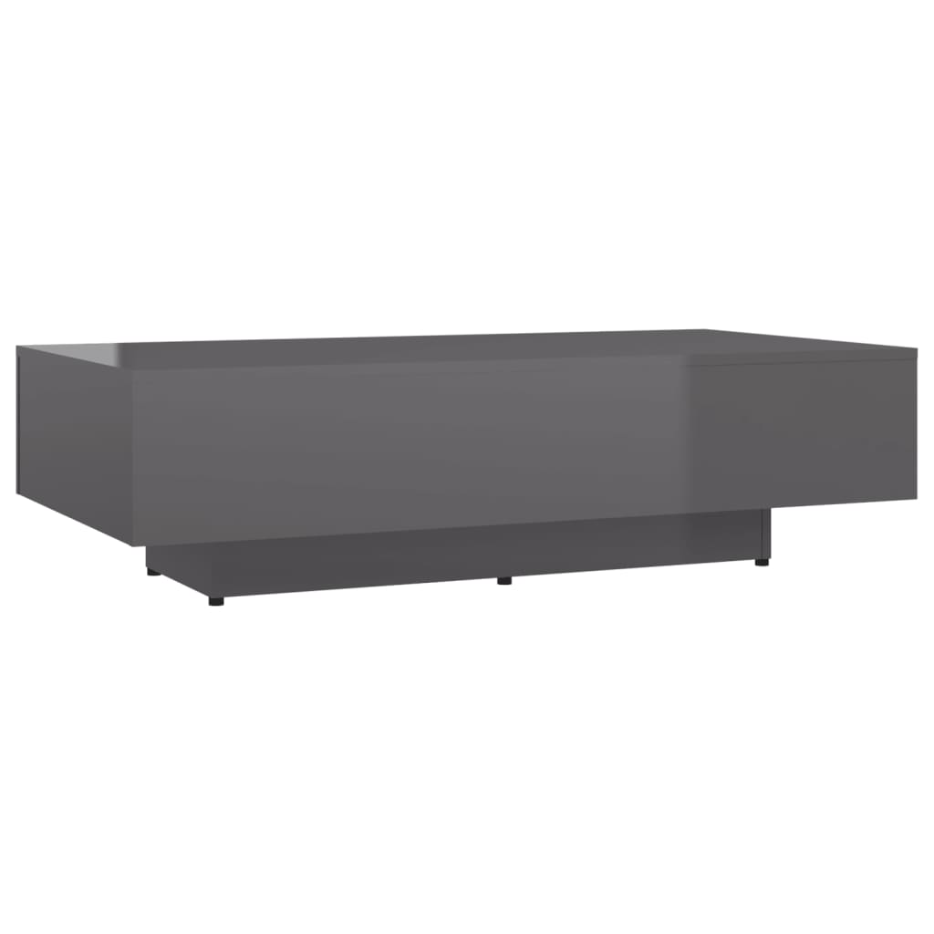  Soffbord grå högglans 115x60x31 cm spånskiva