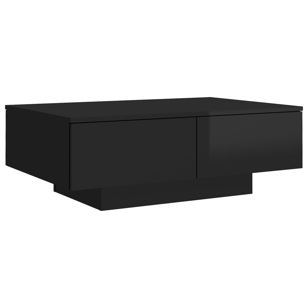  Soffbord svart högglans 90x60x31 cm spånskiva