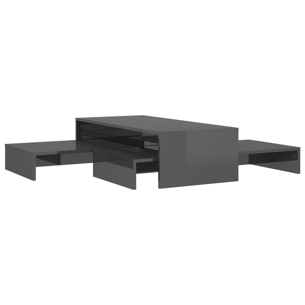  Satsbord grå högglans 100x100x26,5 cm