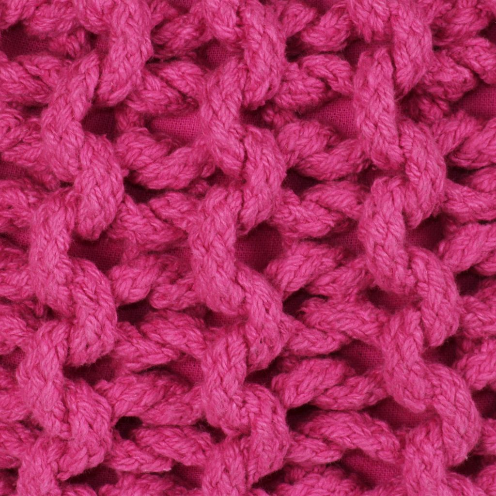  Handstickad puff bomull 50x35 cm rosa