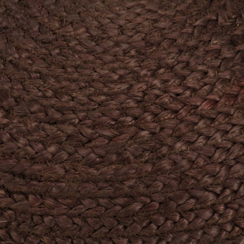  Handgjord sittpuff brun 40x45 cm jute