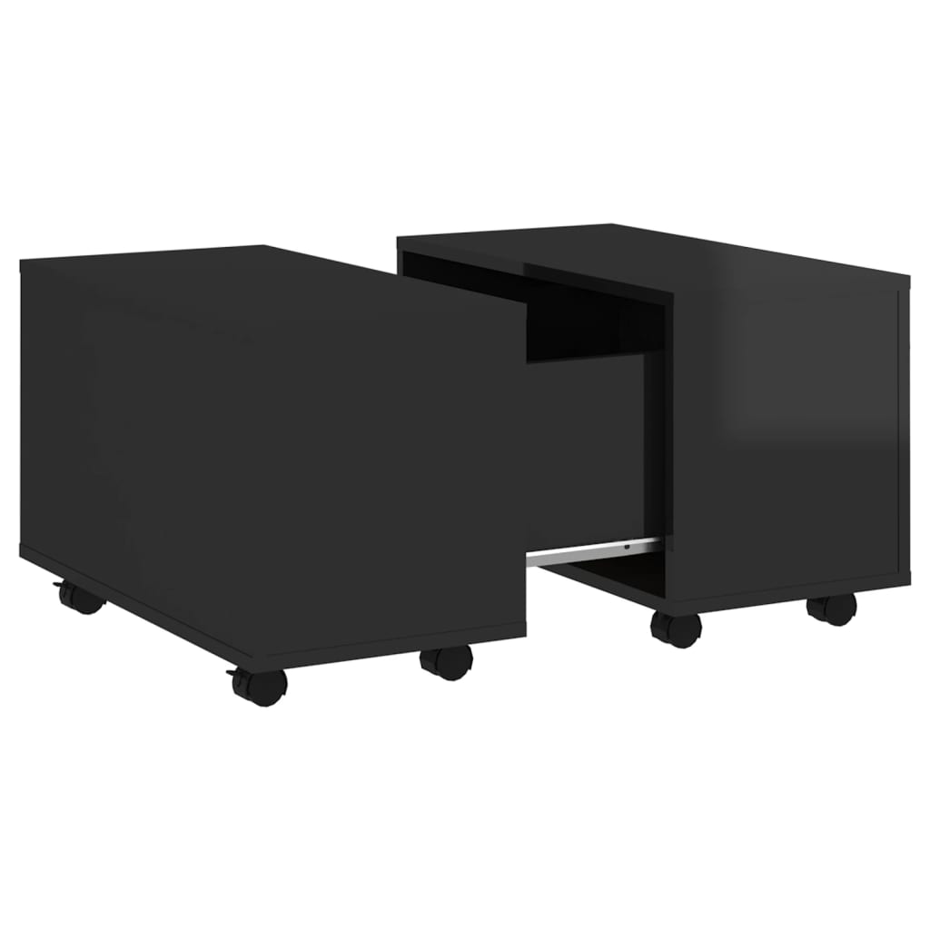  Soffbord svart högglans 60x60x38 cm spånskiva