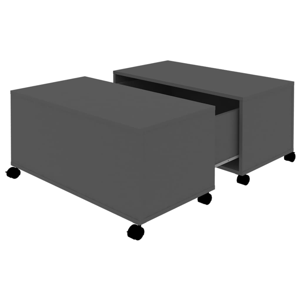  Soffbord grå 75x75x38 cm spånskiva