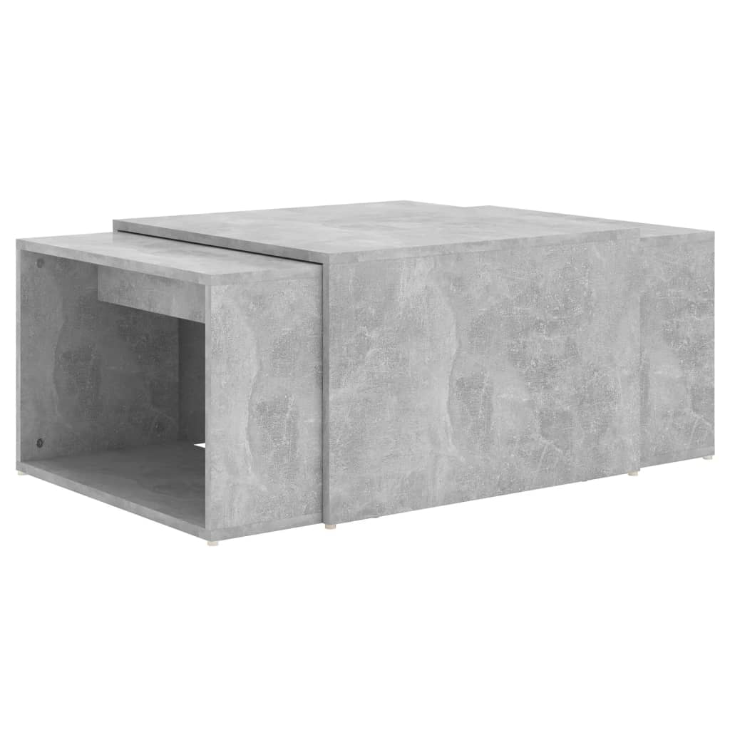  Soffbord 3 delar betonggrå 60x60x30 cm
