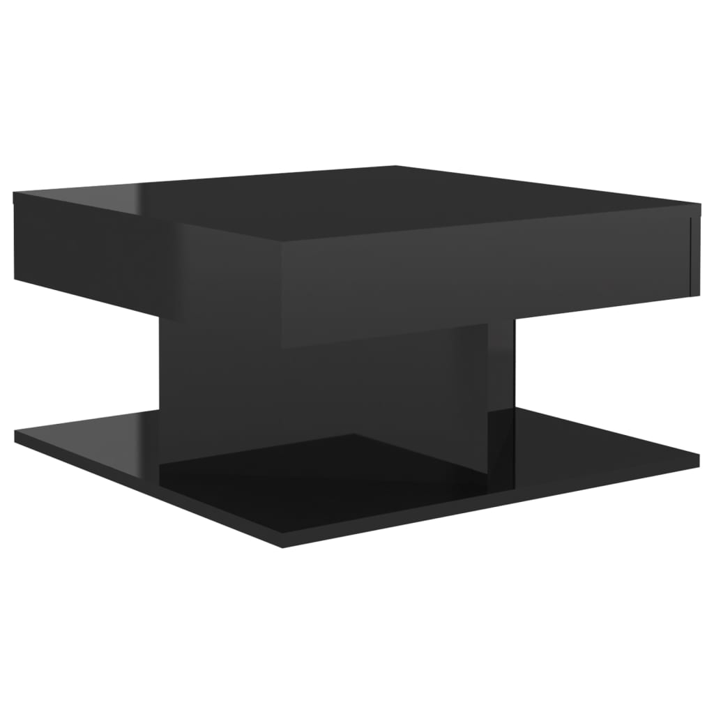  Soffbord svart högglans 57x57x30 cm spånskiva