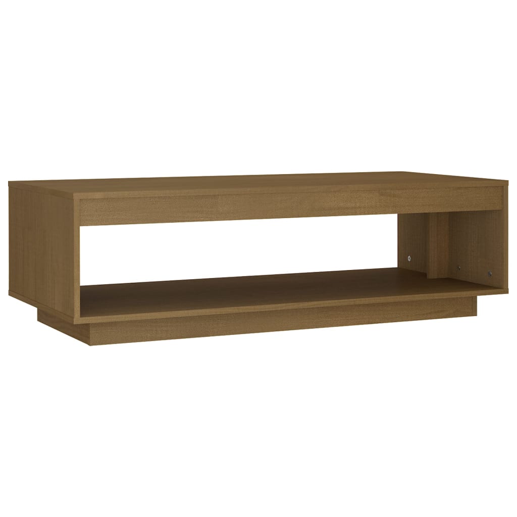  Soffbord honungbrun 110x50x33,5 cm massiv furu