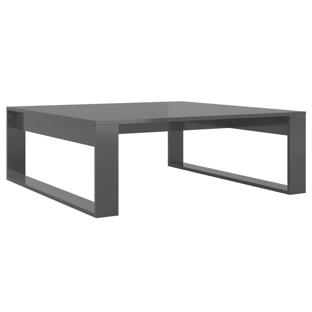  Soffbord grå högglans 100x100x35 cm spånskiva