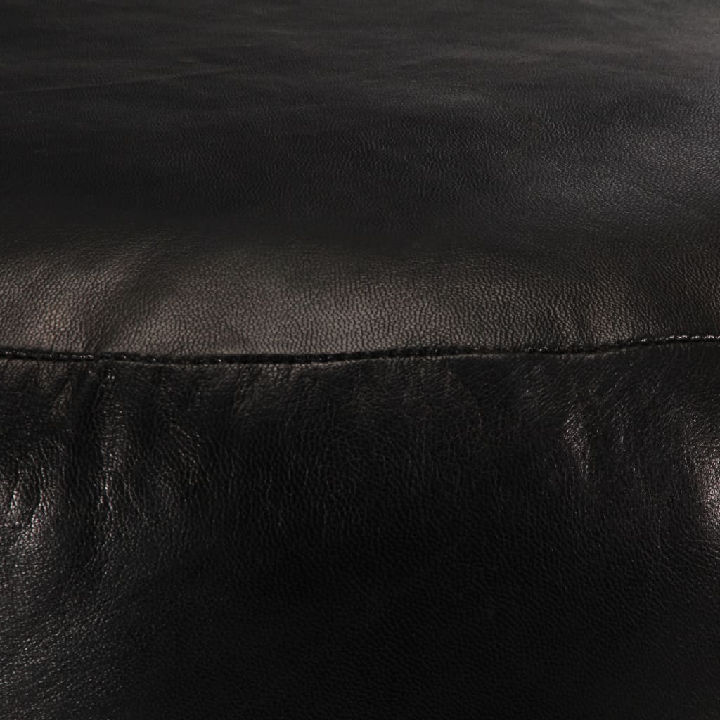  Sittpuff svart 60x30 cm äkta getskinn