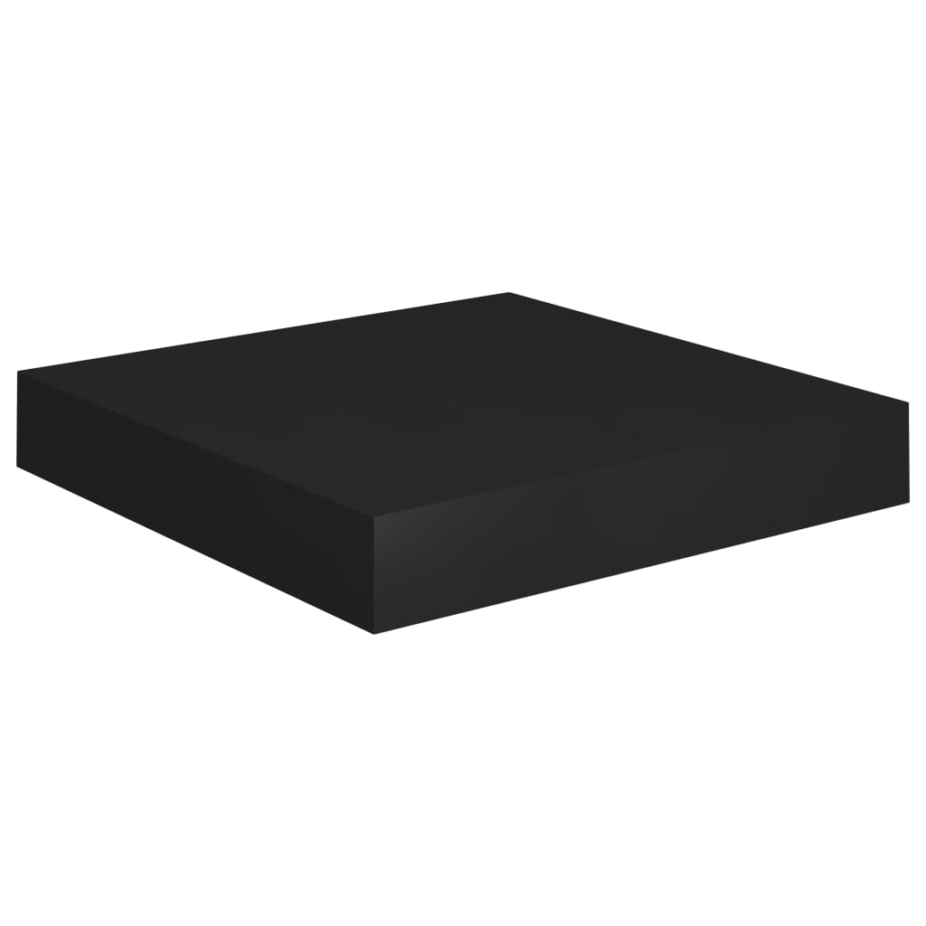  Svävande vägghylla svart 23x23,5x3,8 cm MDF