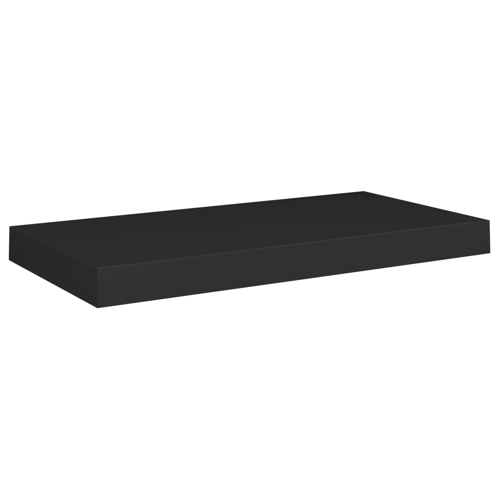  Svävande vägghylla svart 50x23x3,8 cm MDF