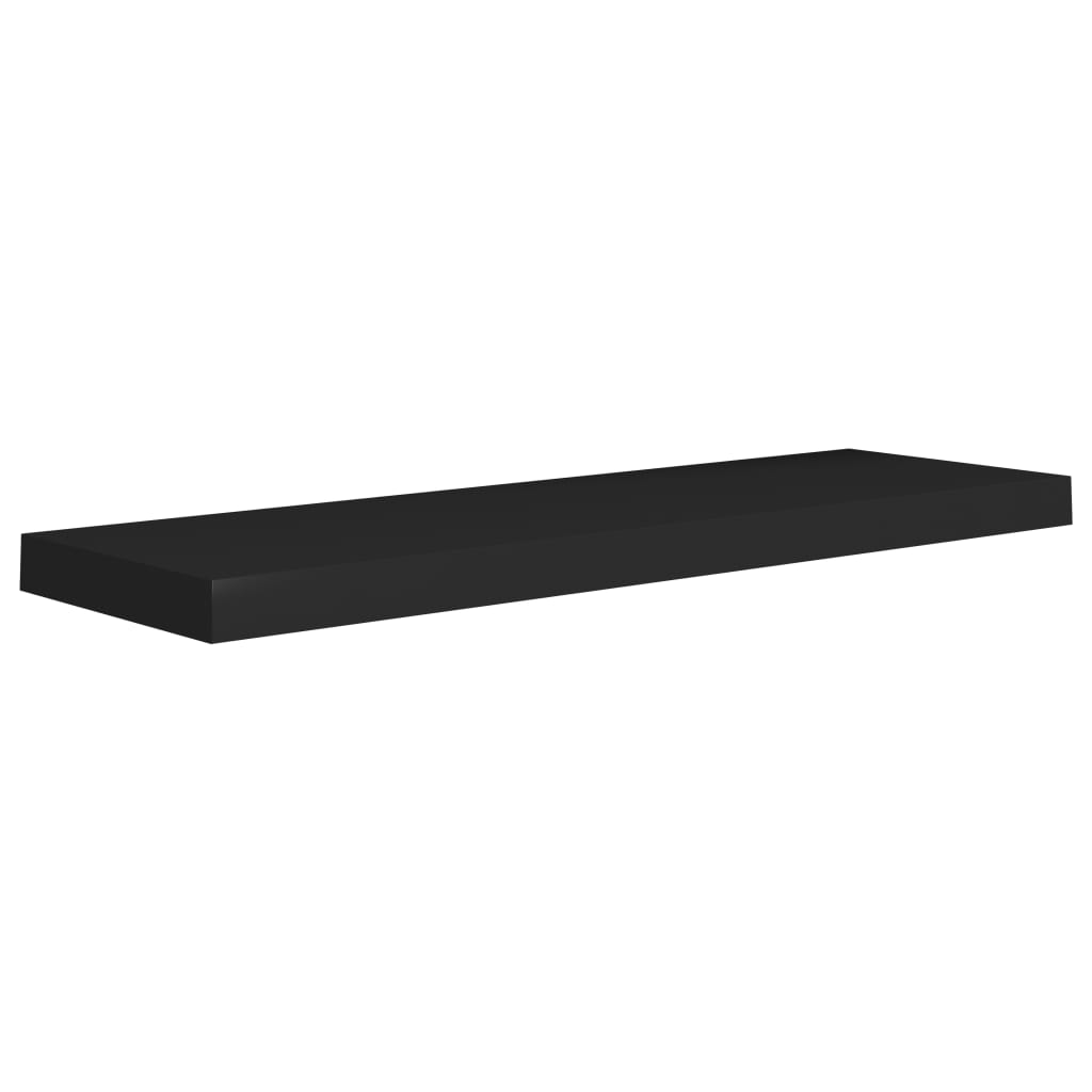  Svävande vägghylla svart 80x23,5x3,8 cm MDF