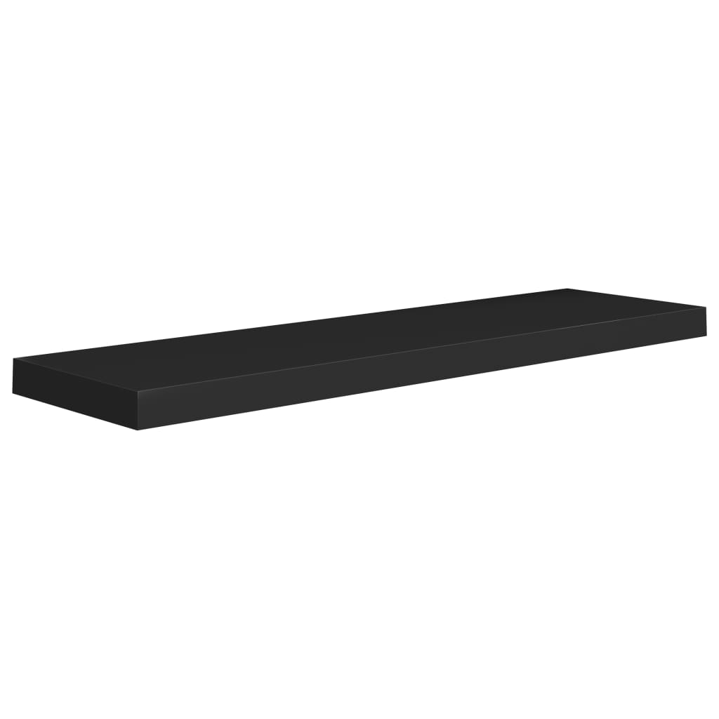  Svävande vägghylla svart 90x23,5x3,8 cm MDF