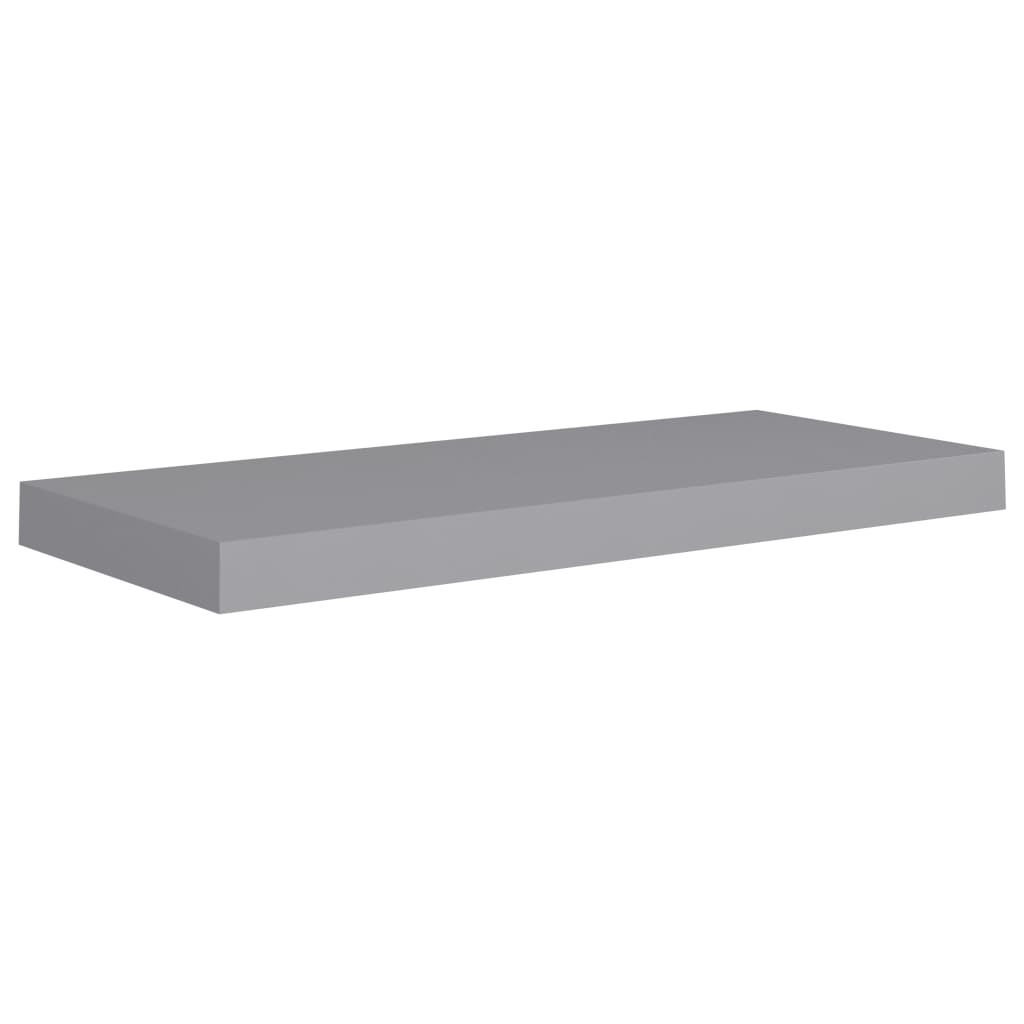  Svävande vägghylla grå 60x23,5x3,8 cm MDF