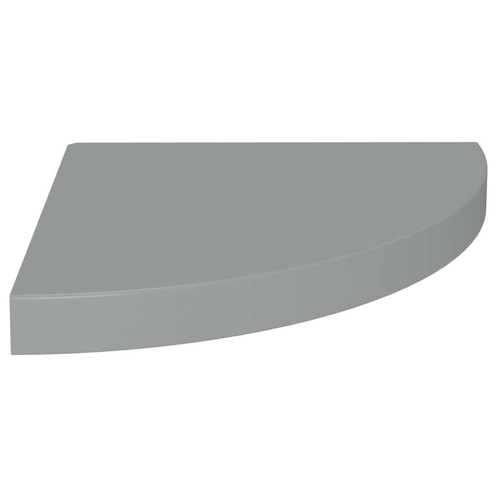  Svävande hörnhylla grå 35x35x3,8 cm MDF