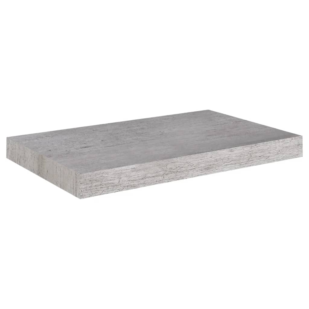  Svävande vägghylla betonggrå 50x23x3,8 cm MDF