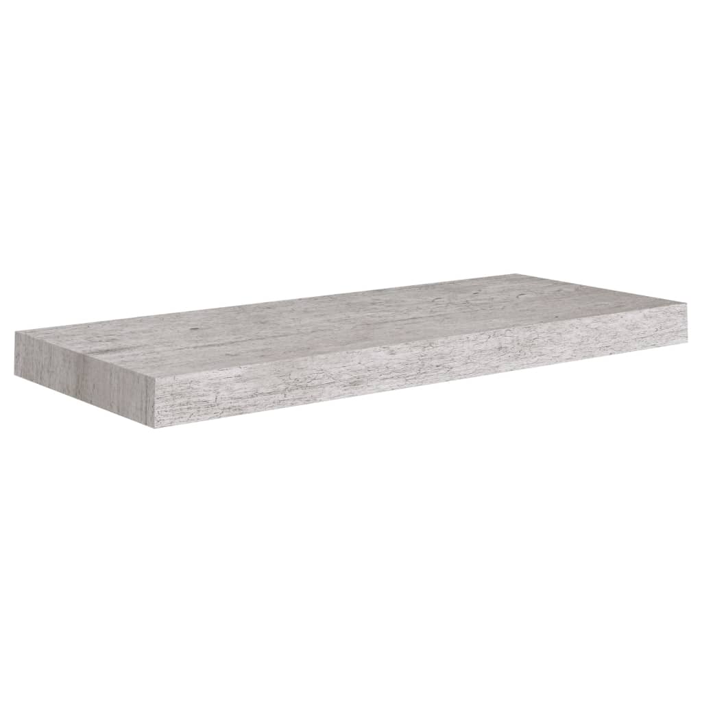  Svävande vägghylla betonggrå 60x23,5x3,8 cm MDF