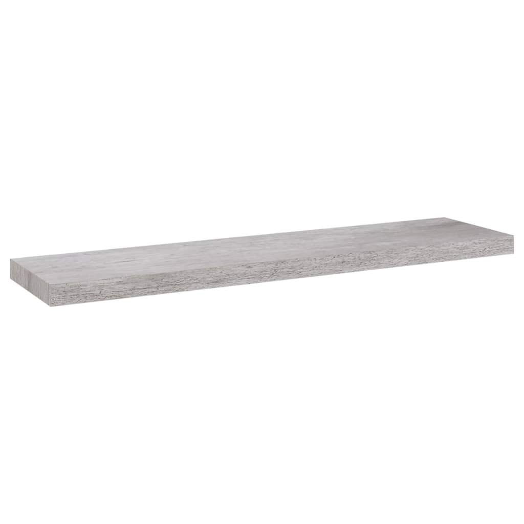  Svävande vägghylla betonggrå 100x23,5x3,8 cm MDF