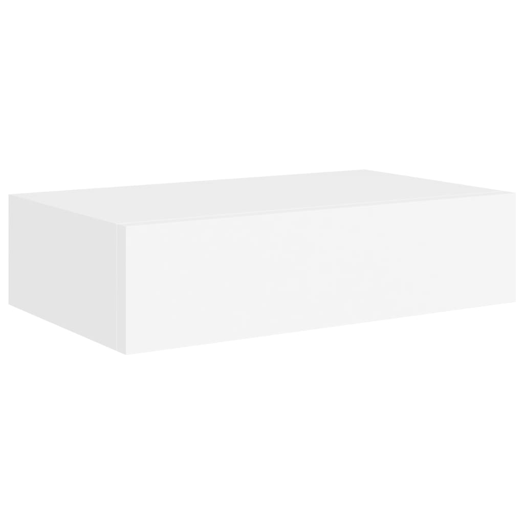  Väggmonterad låda vit 40x23,5x10 cm MDF