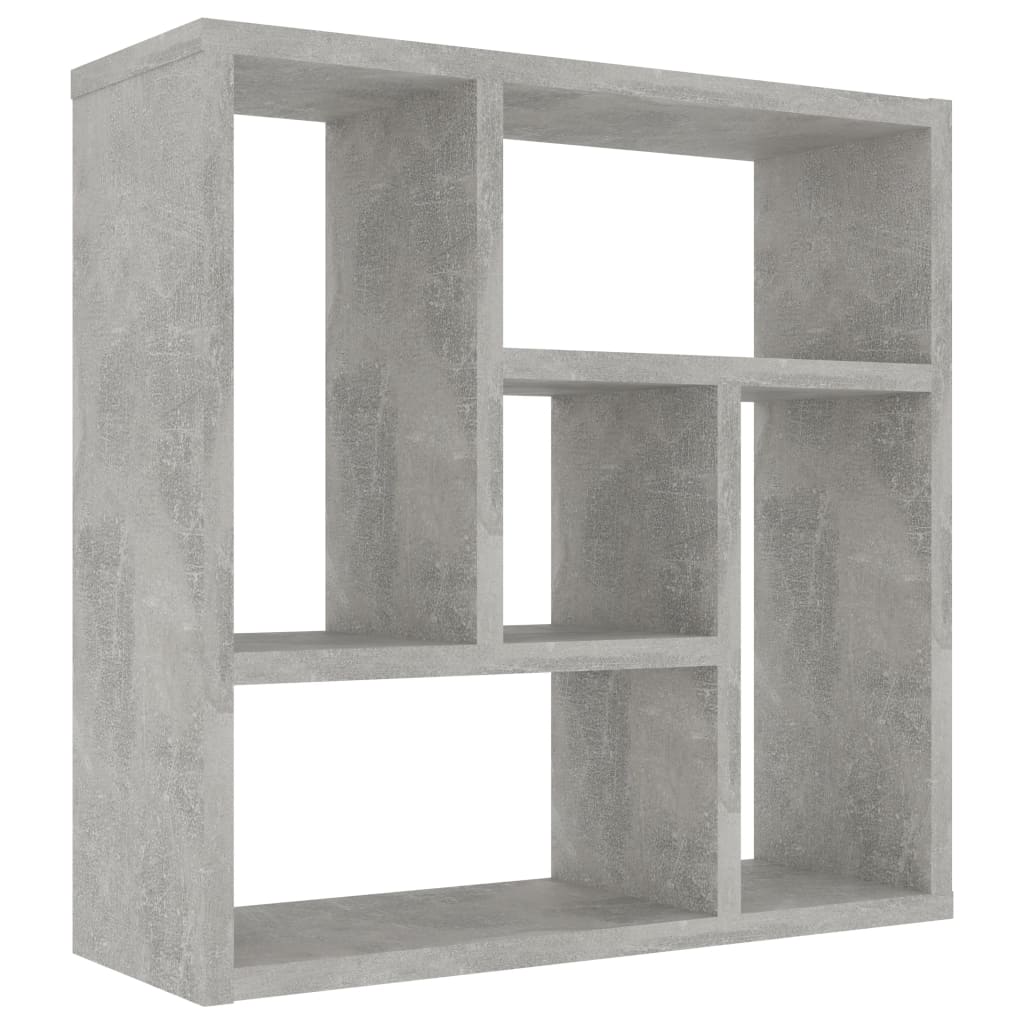  Vägghylla betonggrå 45,1x16x45,1 cm spånskiva