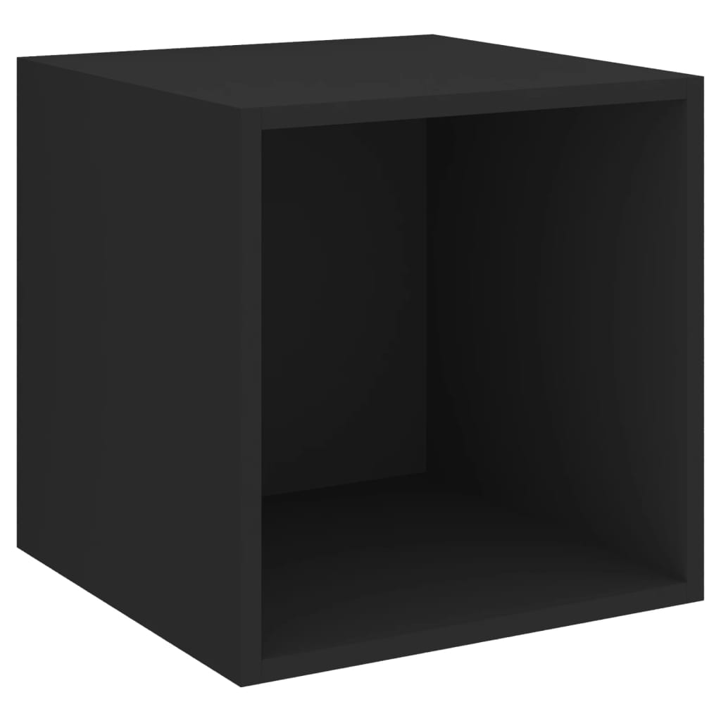  Väggskåp svart 37x37x37 cm spånskiva