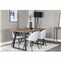 Inca Dining Table - 160/200*85*H75 - Oak / Black, Velvet Dining Chiar - Black legs - Light GreyFabric_4