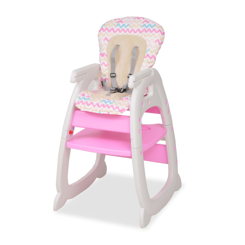  3-i-1 Konvertibel barnstol med bord rosa