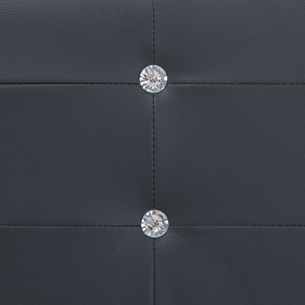  Säng med madrass svart konstläder 180x200 cm