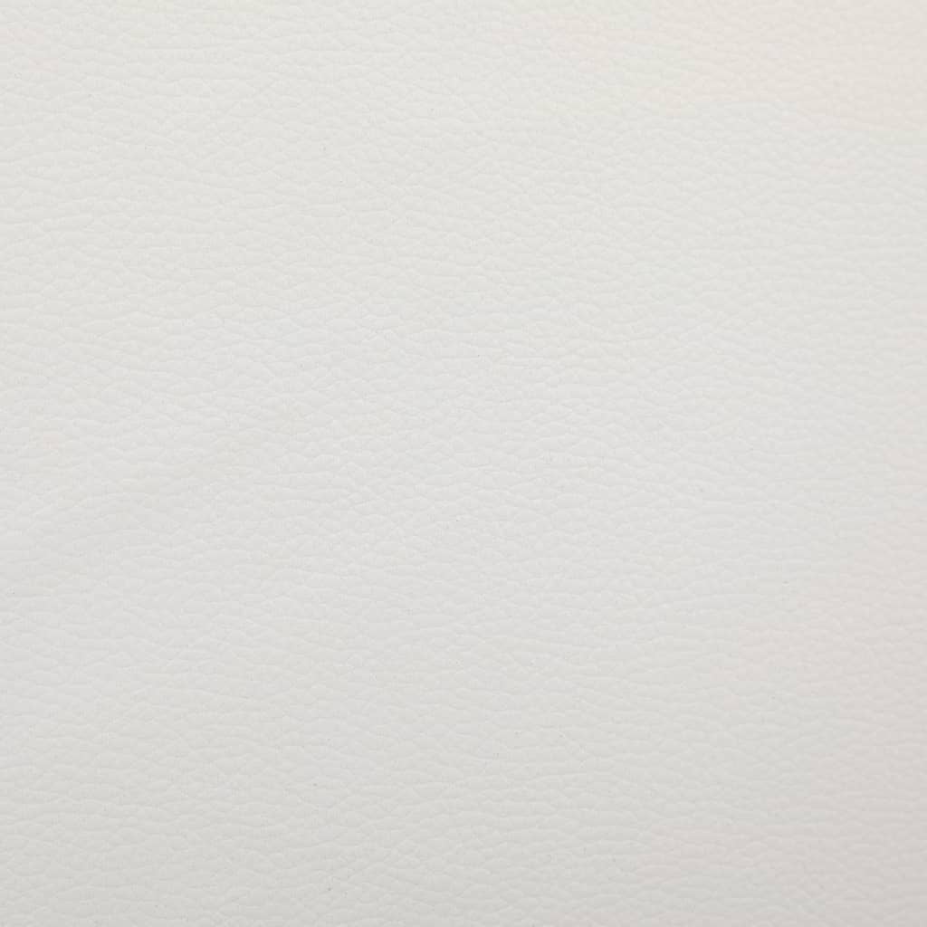  Sängram vit och svart konstläder 160x200 cm