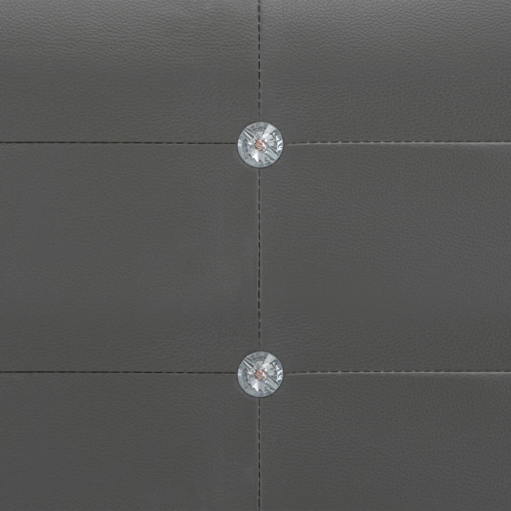  Sängram grå konstläder 180x200 cm