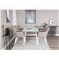 Polar Dining table 120 cm - White White, Comfort Dining Chair - Grey / White_4