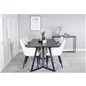 Marina Dining Table - Black top / Black Legs , Comfort Dining Chair - Beige / Black_4