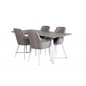 Marina Dining Table - Grey "oak" / White Legs , Comfort Dining Chair - Grey / White_4