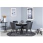 Razzia Dining Table ø106cm - Grey / Black, Comfort Dining Chair - Black / Black_4