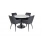 Razzia Dining Table ø106cm - Grey / Black, Comfort Dining Chair - Black / Black_4